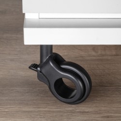 Kit roulettes Hole 2 avec plétine de montage, Ø 60, Peint en noir, Acier et Plastique, 1 ut. 