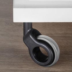 Kit roulettes Hole 2 avec plétine de montage, Ø 60, Plastique gris, Acier et Plastique, 1 ut. 