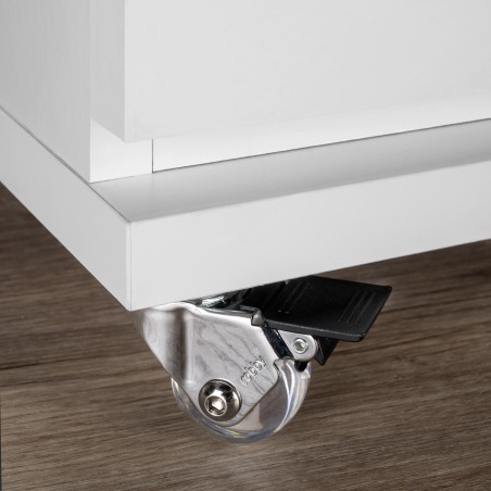 Kit roulettes Slip 3 transparentes avec plétine de montage, Ø 35, Acier et Plastique, 1 kit 