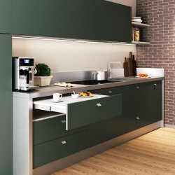 Coulisses pour table à rallonge Shot, Inox brossé , Aluminium, 1 ut. 