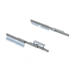 Coulisses pour table à rallonge et relevable Oplà Folding+39, Inox brossé , Aluminium 