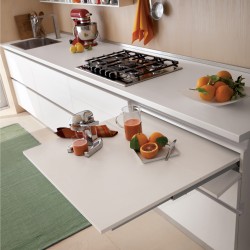 Coulisses pour table escamotable Coktail Reverse H35, Inox brossé , Aluminium, 1 u 