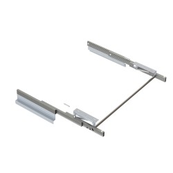 Coulisses pour table à rallonge et relevable Oplà Folding+39 M120, Inox brossé , Aluminium 