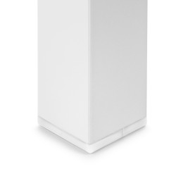 Pieds carrés pour table, 50x50mm, Peint en blanc, Acier, 4 u 