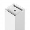 Pieds carrés pour table, 50x50mm, Peint en blanc, Acier, 4 u 