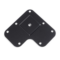 Pieds carrés pour table, 50x50mm, Peint en blanc, Acier, 4 u 