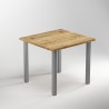Pieds carrés pour table, 50x50mm, Peint en aluminium, Acier, 4 u 