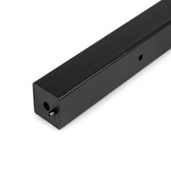 Pieds carrés et cadre de table, 50x50mm, 750x750, Peint en noir, Acier, 1 ut. 