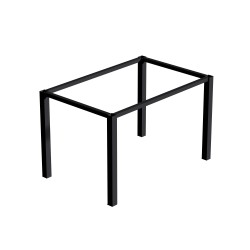 Pieds carrés et cadre de table, 50x50mm, 1.150x750, Peint en noir, Acier, 1 ut. 