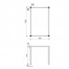 Pieds carrés et cadre de table, 50x50mm, 1.150x750, Peint en noir, Acier, 1 ut. 