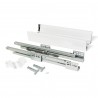 Kit tiroir pour cuisine et salle de bain Vantage-Q, fermeture amortie, 350, Peint en blanc, Acier, 1 ut. 