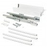 Kit de tiroir pour cuisine Vantage-Q, hauteur 204mm, prof. 350mm, avec tringles, fermeture amortie, Acier, Blanc, 1 ut. 