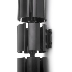 Gaine passe-câbles Hexa, Plastique noir, Plastique, 1 u 