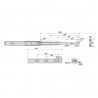 Paire de coulisses pour tiroires, à billes, 45 x 350 mm, à sortie totale, Zingué, 5 ut. 