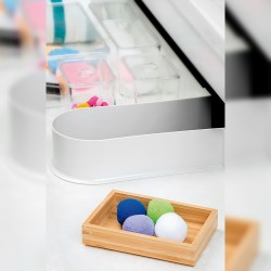 Sous-évier pour tiroir de salle de bain, courbe, Plastique, Blanc, 10 ut. 