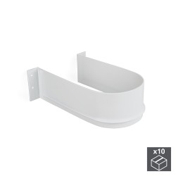 Sous-évier pour tiroir de salle de bain, courbe, Plastique, Blanc, 10 ut. 