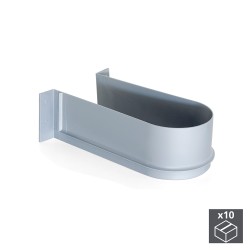 Sous-évier pour tiroir de salle de bain, courbe, Plastique, Gris, 10 ut. 